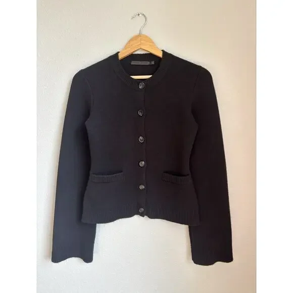 JENNI KAYNE Cooper Cardigan Sweater Black XS - Picture 3 of 9